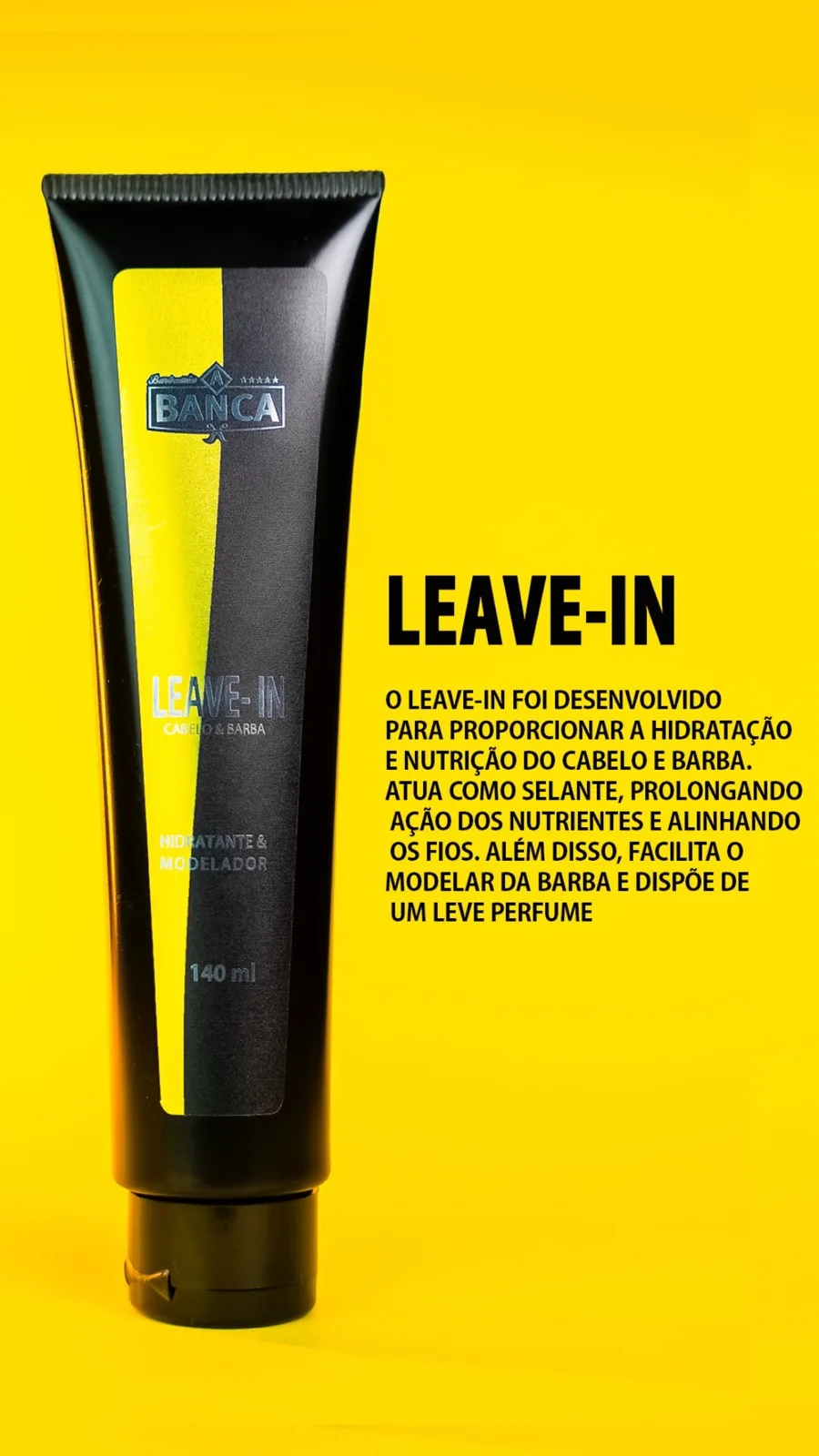 Leave-in da linha de produtos A Banca